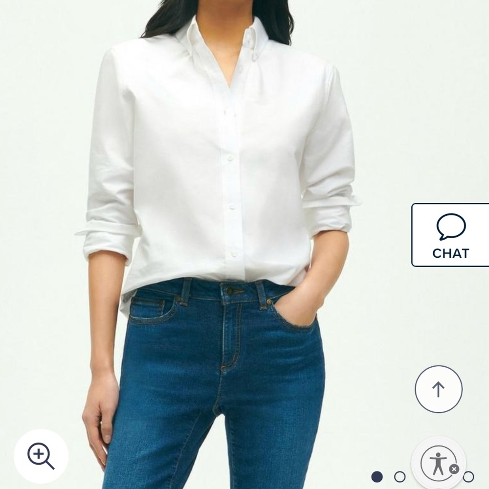 NWT Brooks Brothers Classic-Fit Cotton Oxford Shirt White Size 4